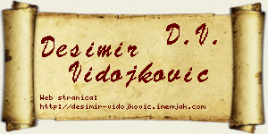 Desimir Vidojković vizit kartica